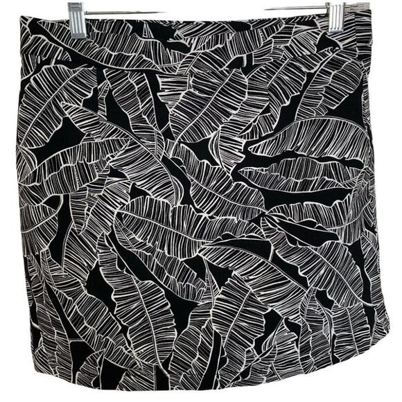 Rafaela Comfort skort black and white botanical print small - Picture 1 of 7